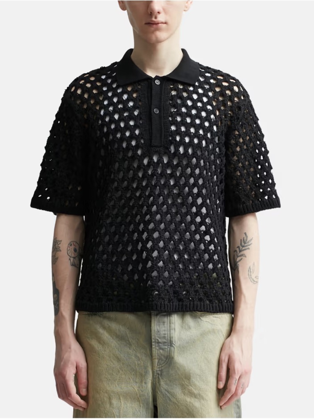 Stussy - S - Unisex - Crochet Polo Shirt